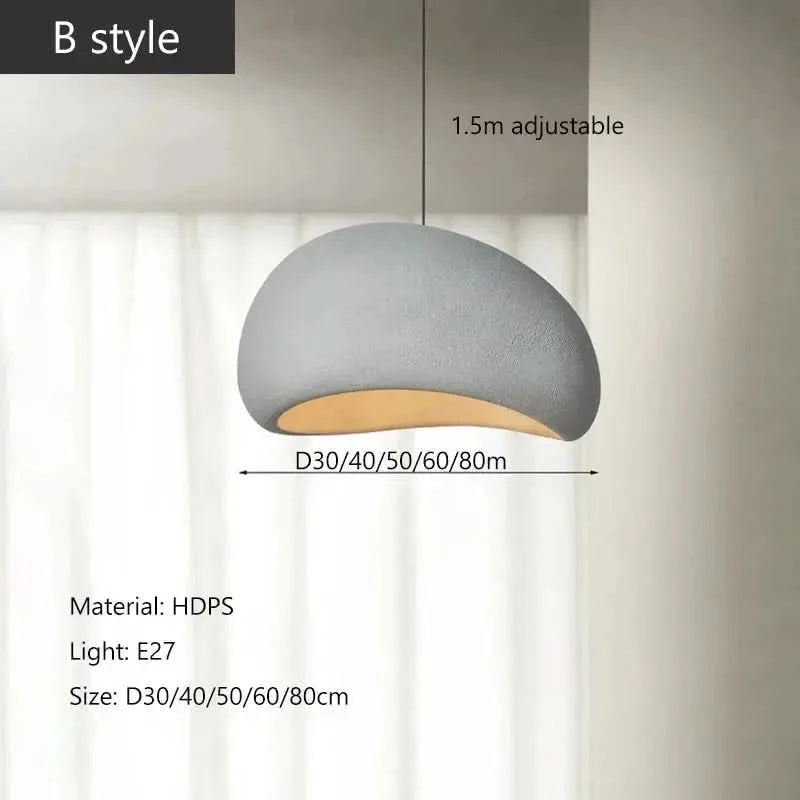 Nordic Wabi-Sabi Ceiling Chandelier – Modern E27 LED Pendant Light for Dining Table, Living Room & Bedroom ARTHAYA