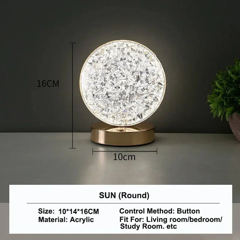 Decorative 3D moon lamp with warm LED lighting