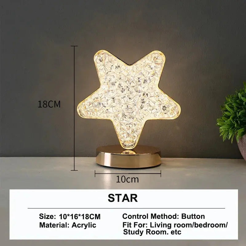 Radiant Crystal Moon Lamp