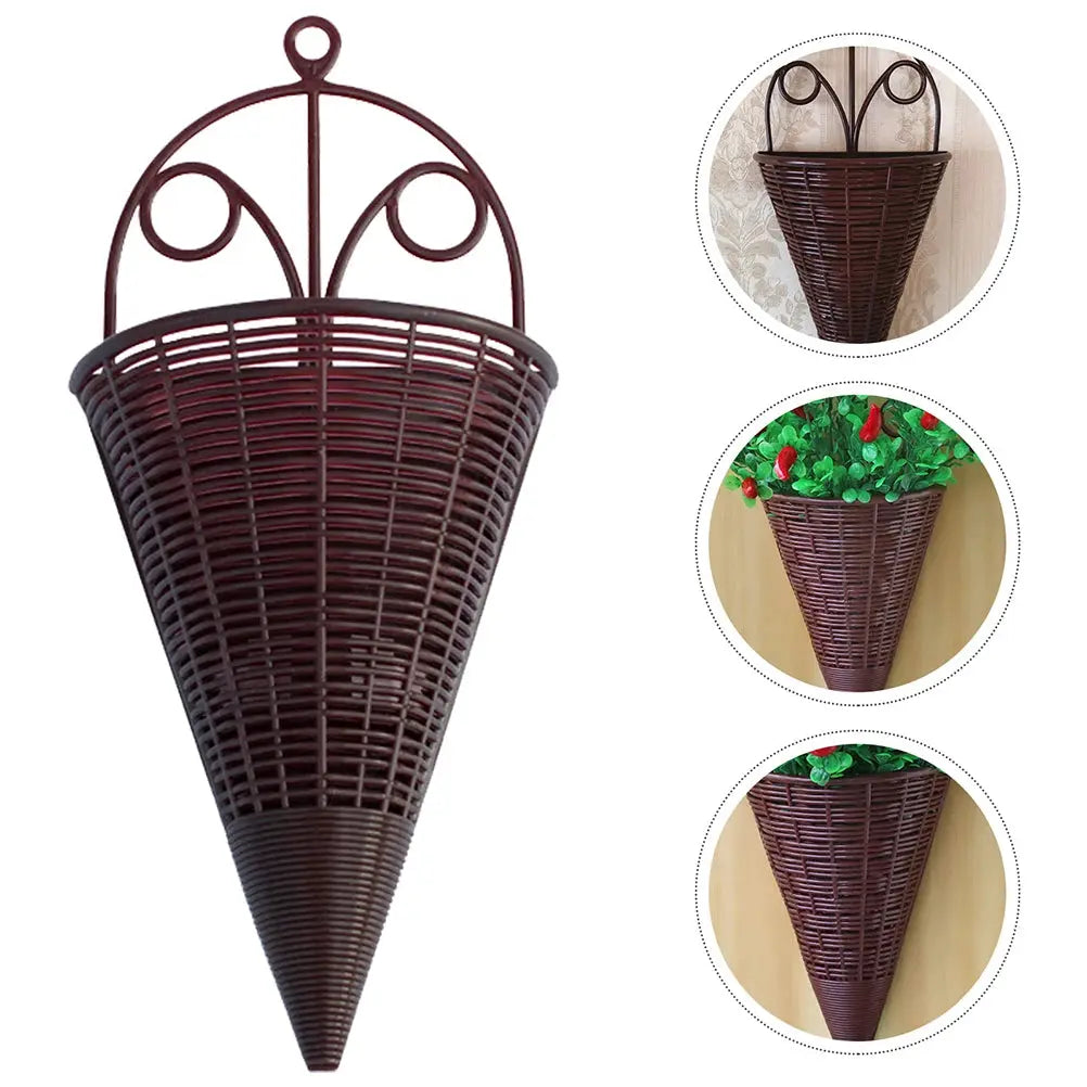 Lightweight flower baskets designed for wall display