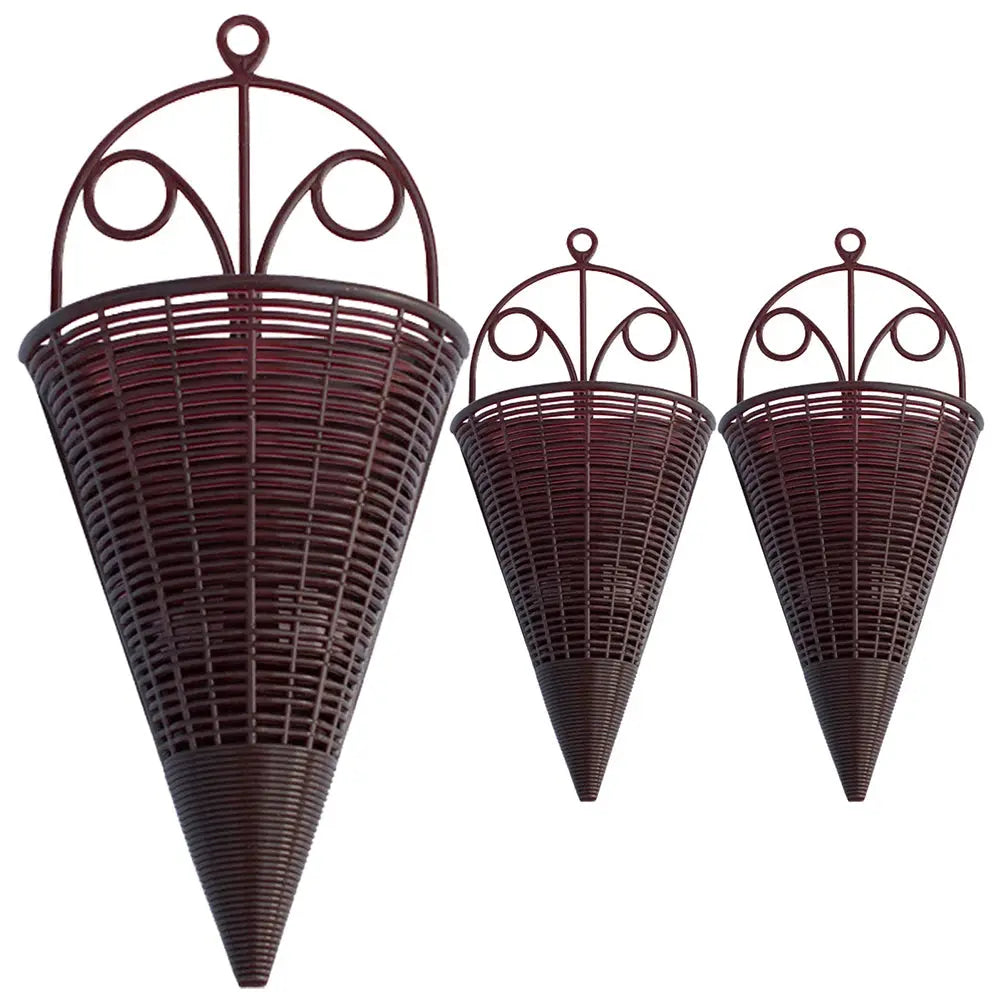 Eco-friendly woven pots for wall hanging