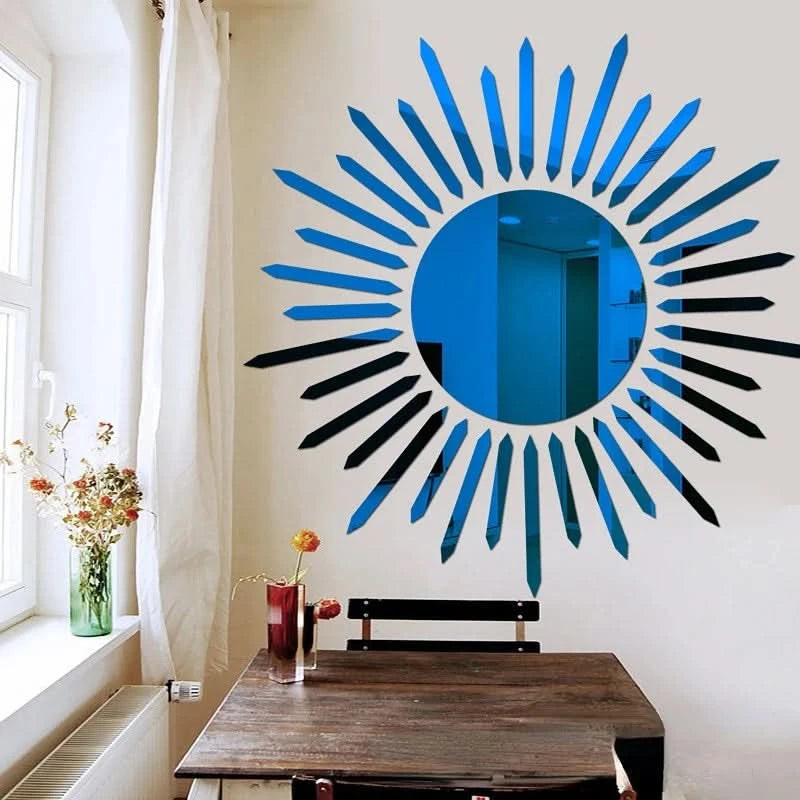 Lightweight 3D wall mirror for interior design