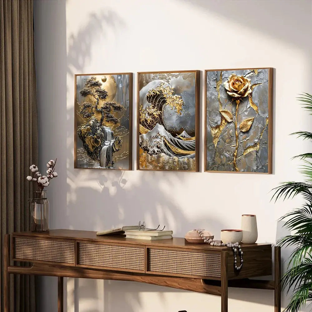 High-quality canvas of golden nature with tranquil vibe
