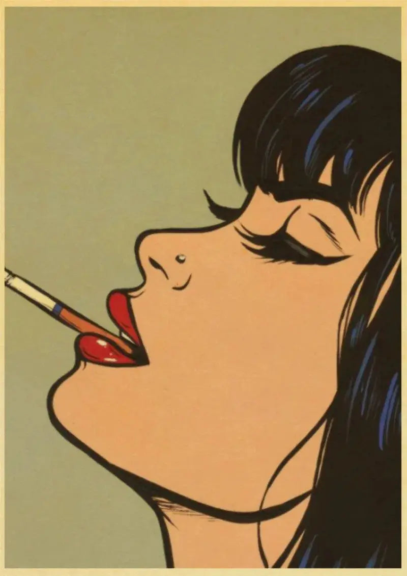Sensual anime character poster perfect for gaming or bedroom walls