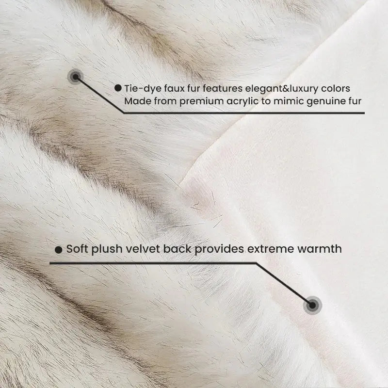 Plush faux fur blanket for living room