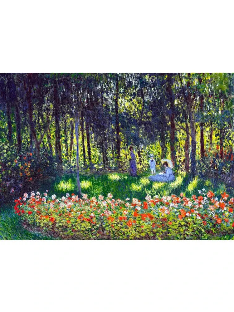 French impressionist water garden printed on canvas