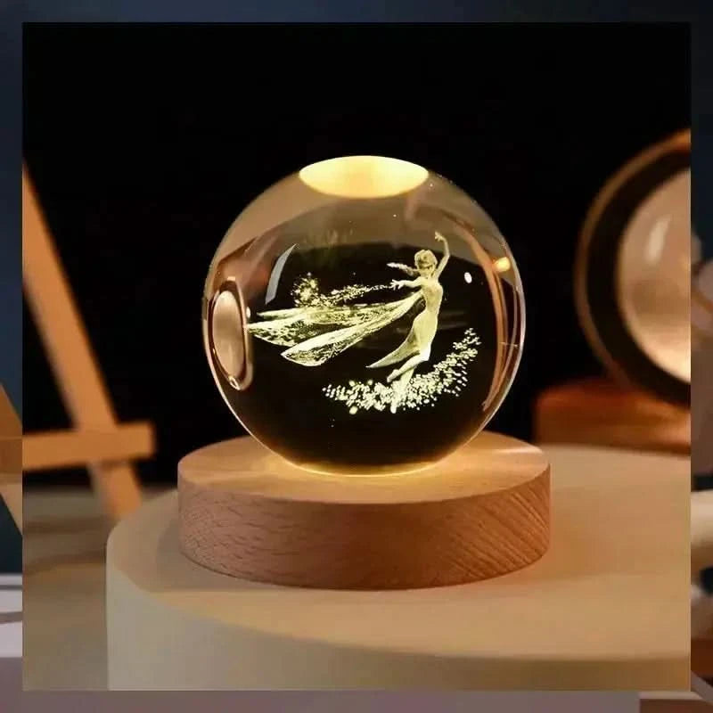 3D Galaxy Crystal Ball Night Light – LED Bedside Lamp with Planet Design arthaya