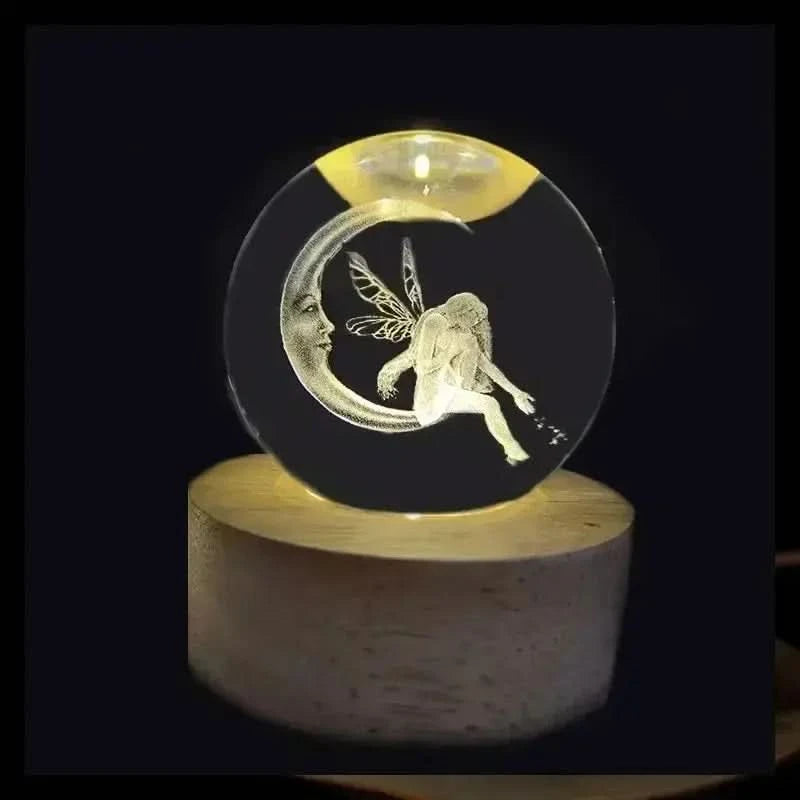 3D Galaxy Crystal Ball Night Light – LED Bedside Lamp with Planet Design arthaya