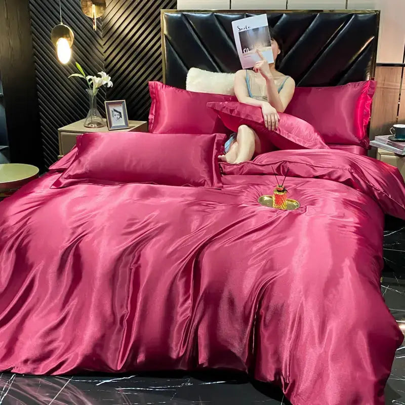 Elegant rayon satin bedding for modern bedrooms