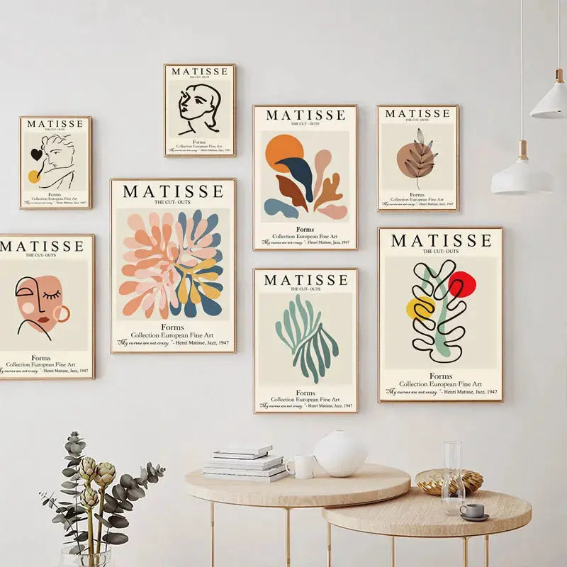 Matisse-inspired canvas print in minimalist style