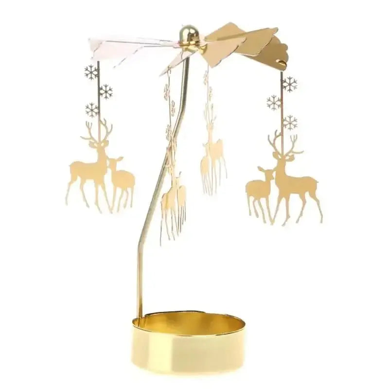 Decorative candle carousel with soft spinning details, perfect for centrepieces and gifting.