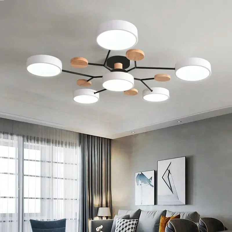 Modern LED Chandelier – 3 Colour Light Modes for Living Room, Bedroom, Hotel or Apartment Décor ARTHAYA