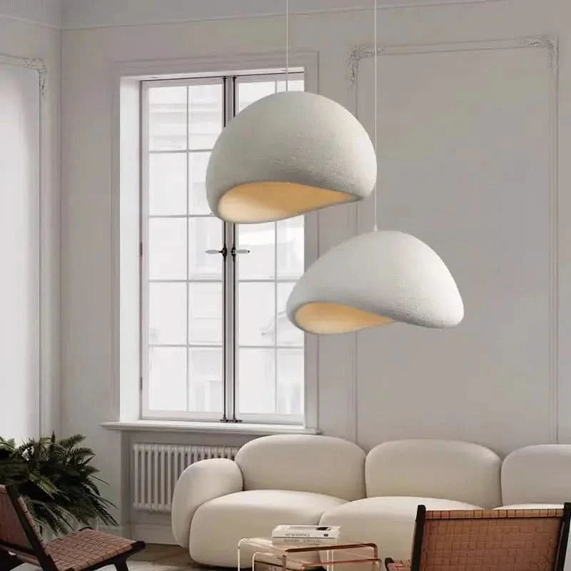 Nordic Wabi-Sabi Ceiling Chandelier – Modern E27 LED Pendant Light for Dining Table, Living Room & Bedroom ARTHAYA