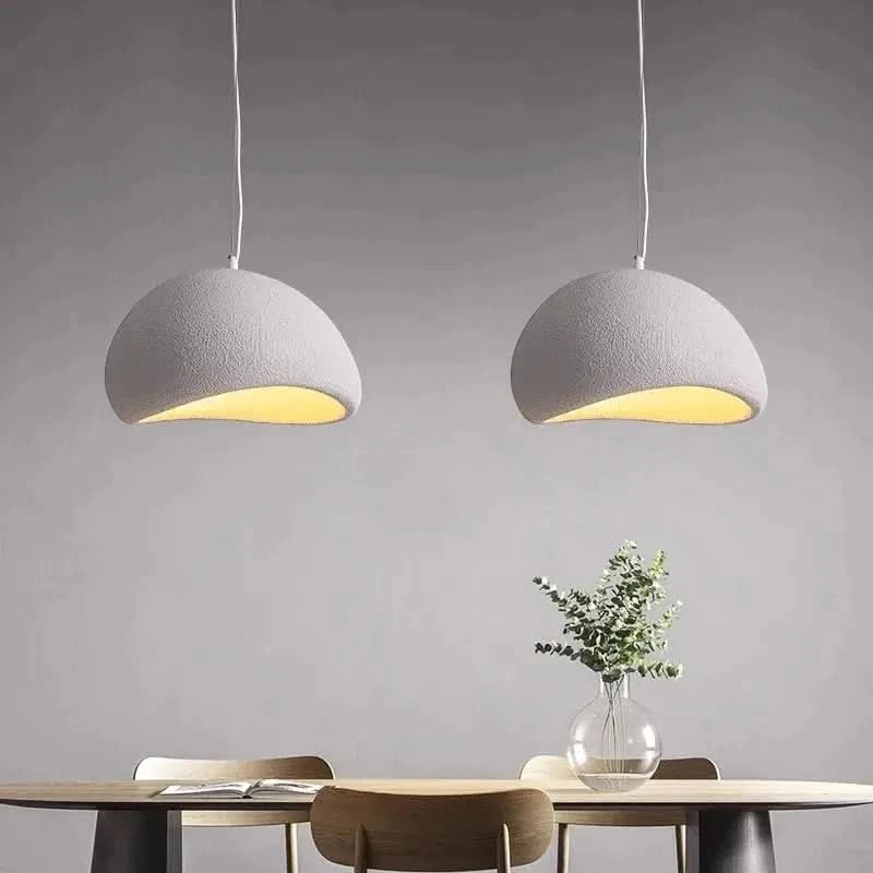 Nordic Wabi-Sabi Ceiling Chandelier – Modern E27 LED Pendant Light for Dining Table, Living Room & Bedroom ARTHAYA