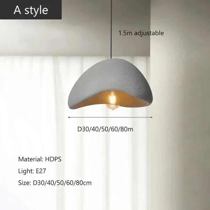 Nordic Wabi-Sabi Ceiling Chandelier – Modern E27 LED Pendant Light for Dining Table, Living Room & Bedroom ARTHAYA