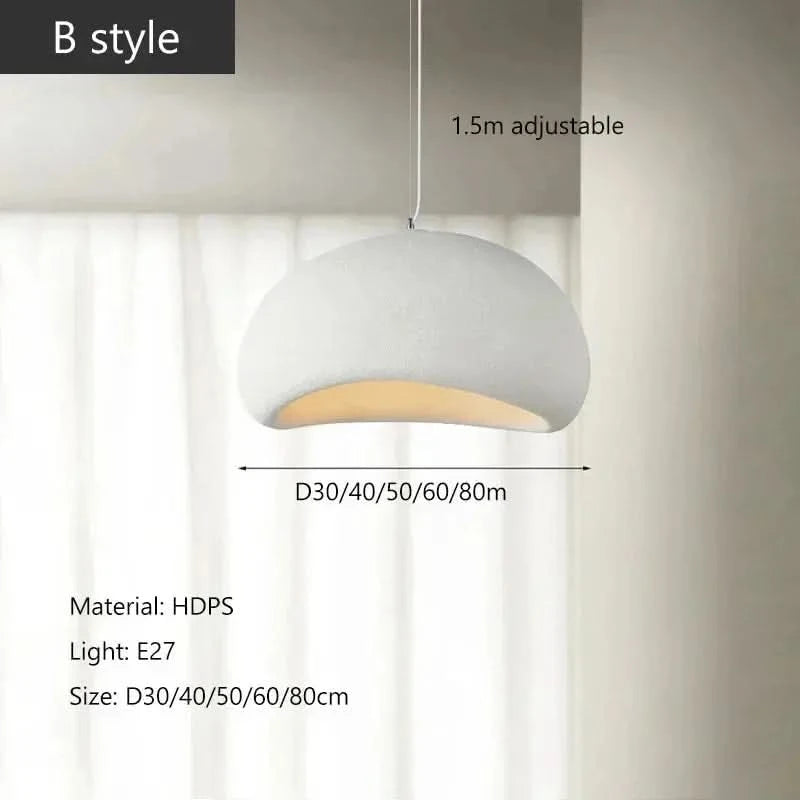 Nordic Wabi-Sabi Ceiling Chandelier – Modern E27 LED Pendant Light for Dining Table, Living Room & Bedroom ARTHAYA