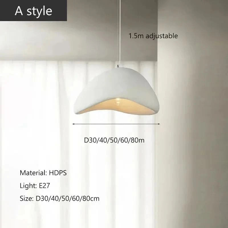 Nordic Wabi-Sabi Ceiling Chandelier – Modern E27 LED Pendant Light for Dining Table, Living Room & Bedroom ARTHAYA