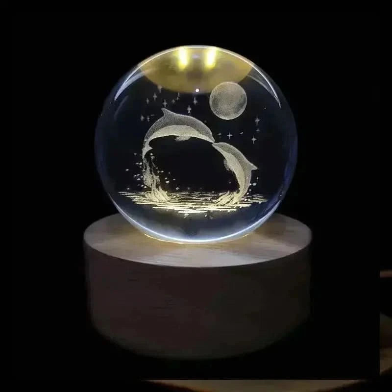 3D Galaxy Crystal Ball Night Light – LED Bedside Lamp with Planet Design arthaya