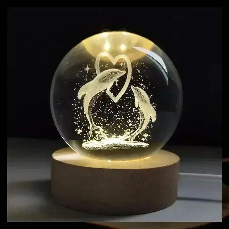 3D Galaxy Crystal Ball Night Light – LED Bedside Lamp with Planet Design arthaya
