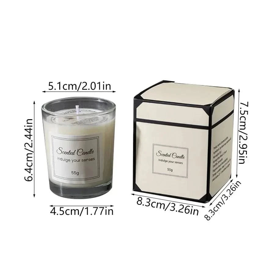 Premium Aromatherapy Candle Gift Box – Handmade Glass Soy Wax Candle, Smokeless and Elegant arthaya
