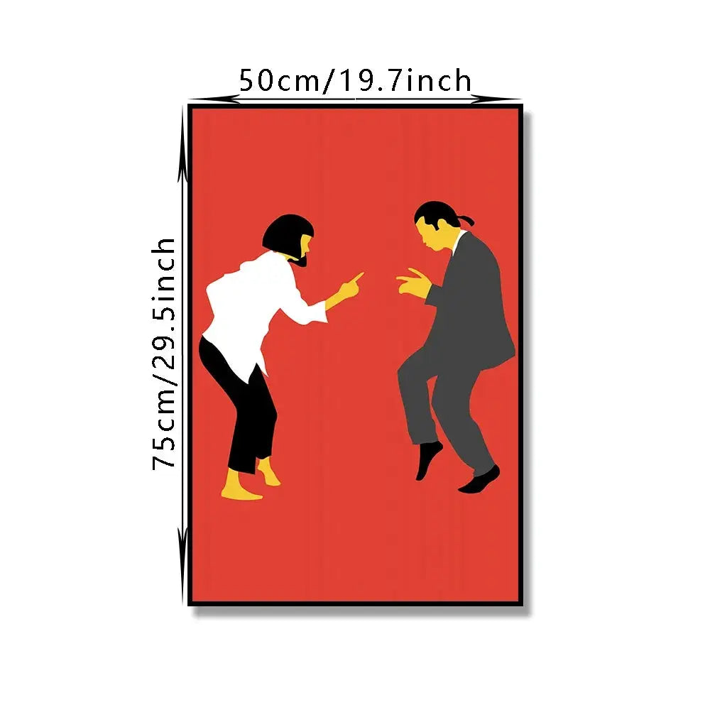 Retro film print combining 80s and 90s cinema classics