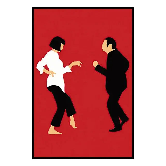 Mia Wallace and classic dance movies printed on canvas