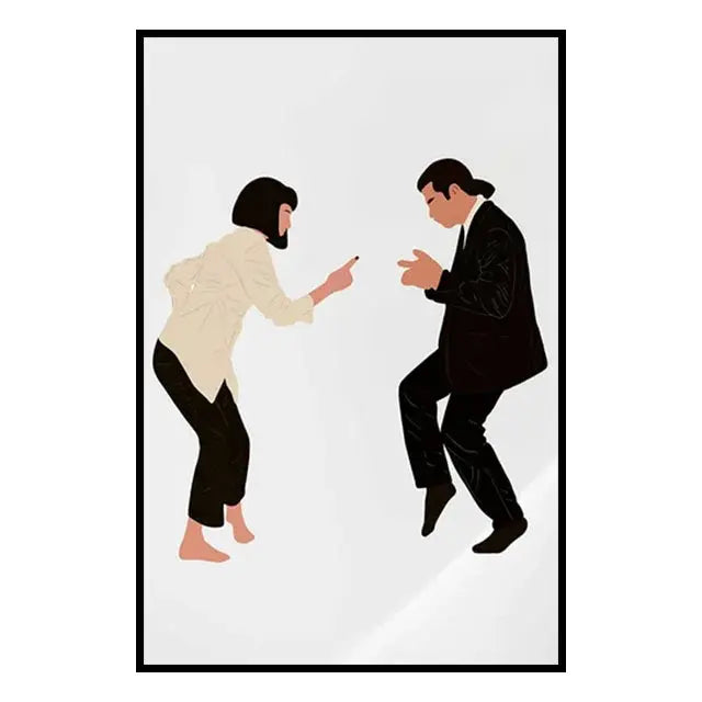Cult film icons printed on modern canvas for home