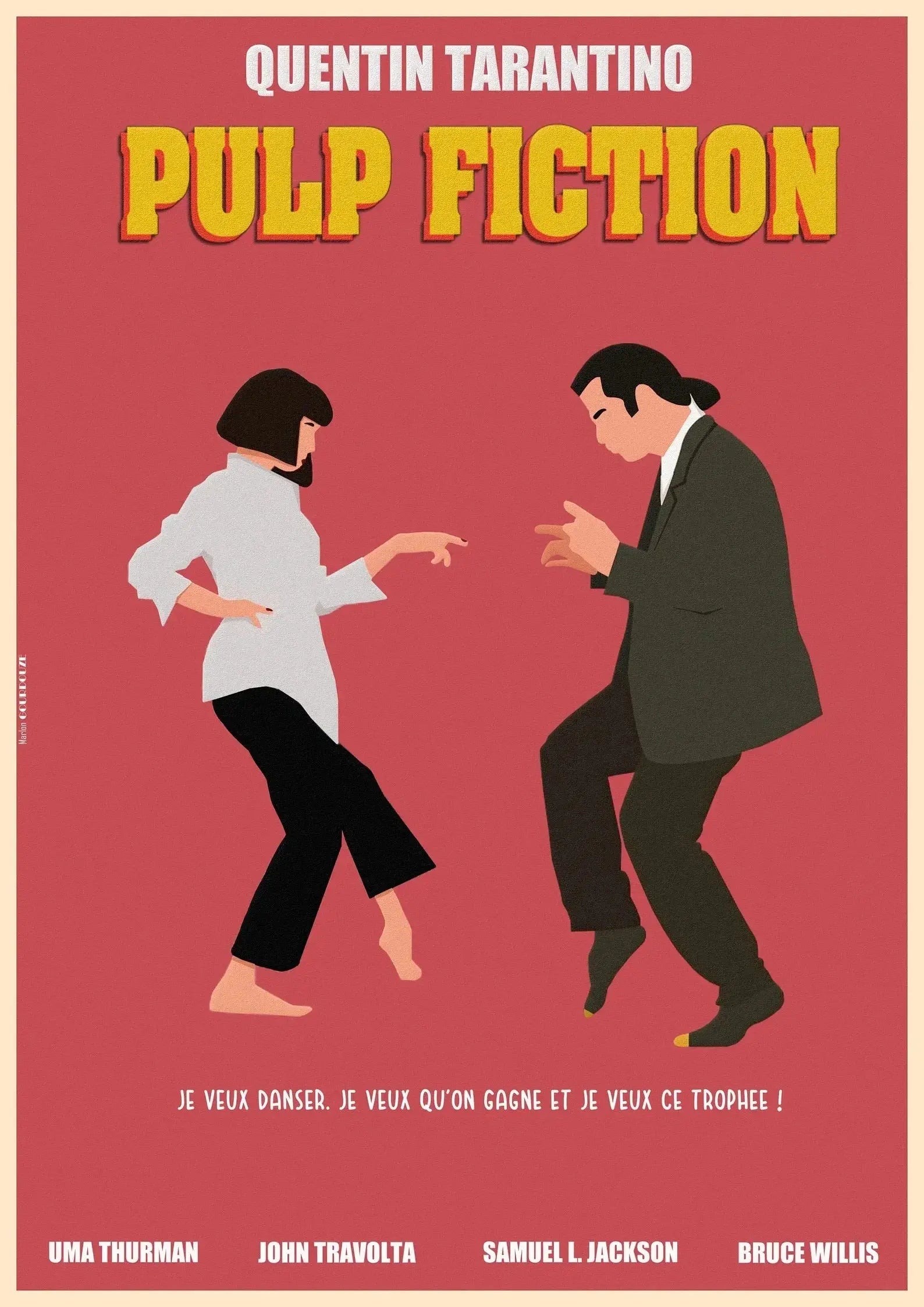 Retro canvas featuring Mia Wallace and classic dance