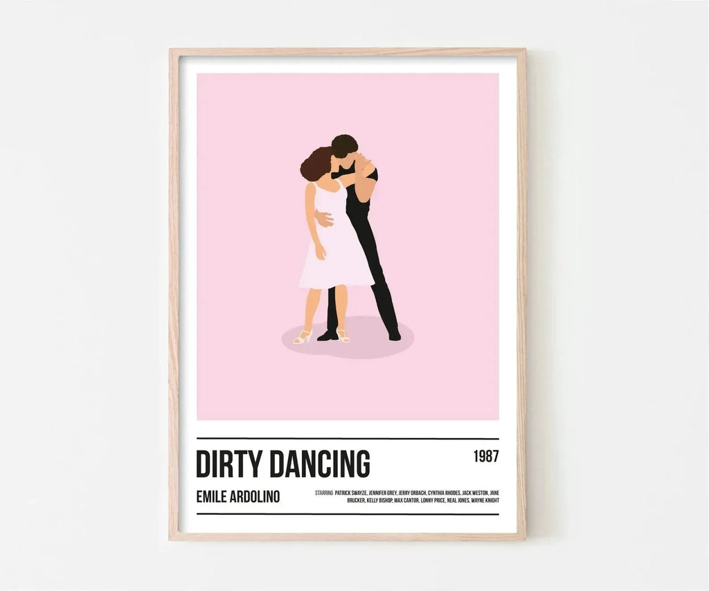Retro movie collage wall art with cult film favourites
