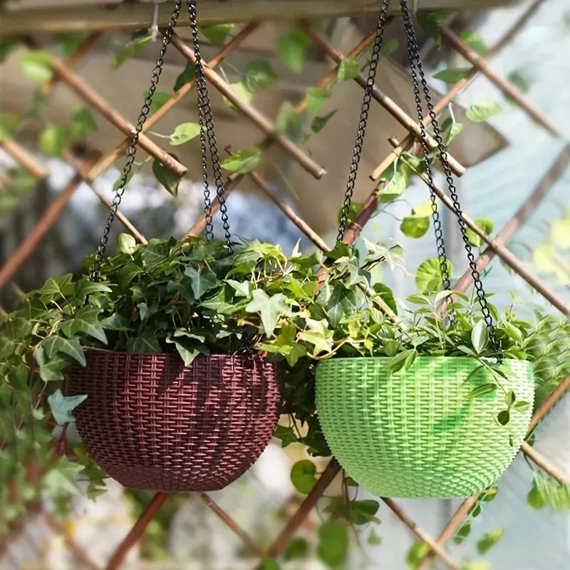 Decorative metal flowerpot holder for plastic plants

