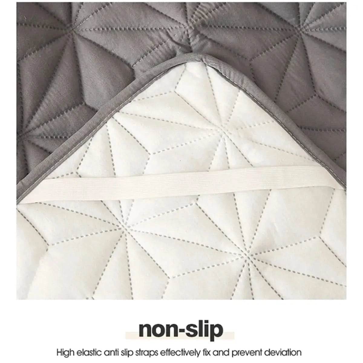 Waterproof Quilted Mattress Topper with Elastic Bands – Winter Protector Cover for Single & Double Beds (140/160 cm) arthaya