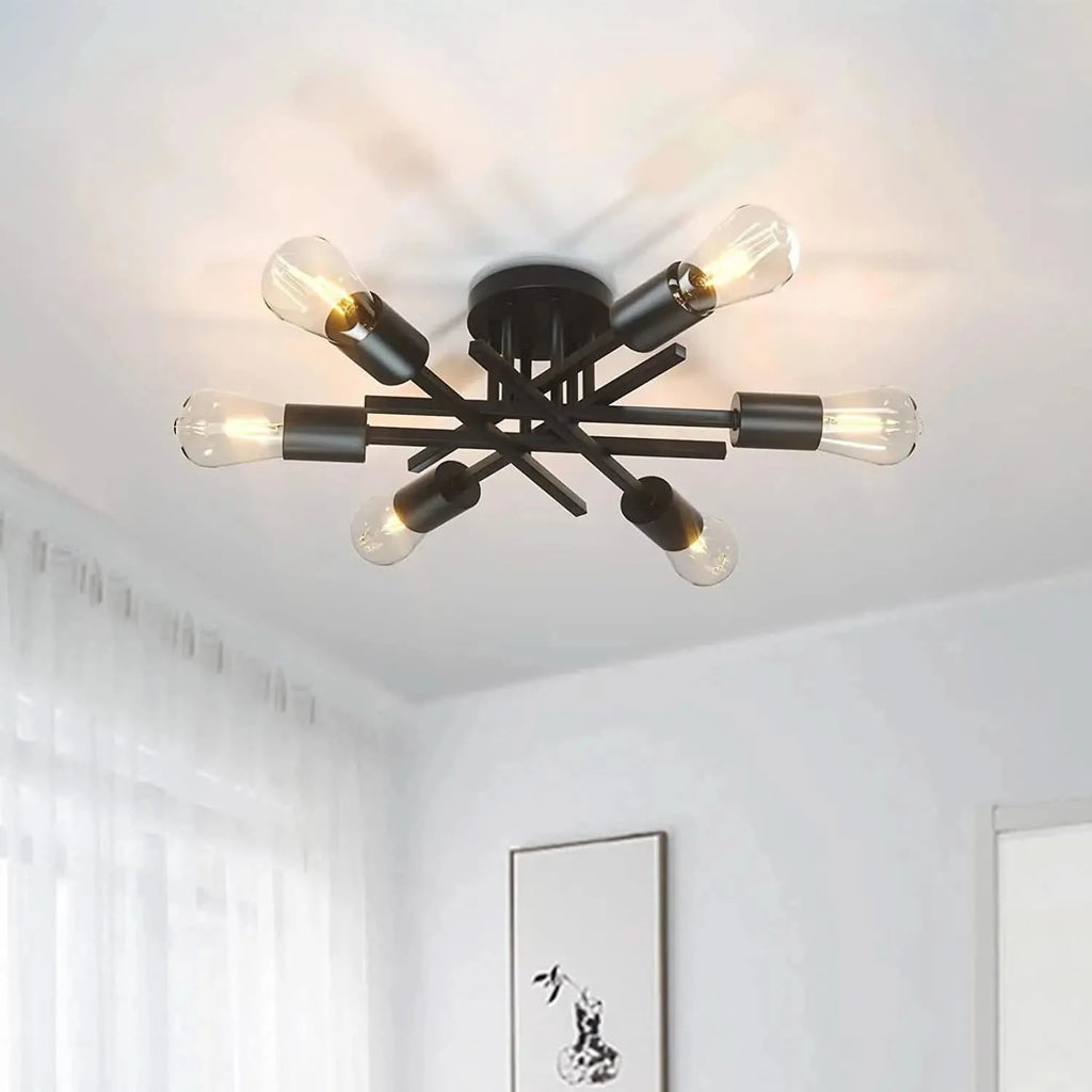 Semi flush mount ceiling light for low ceilings