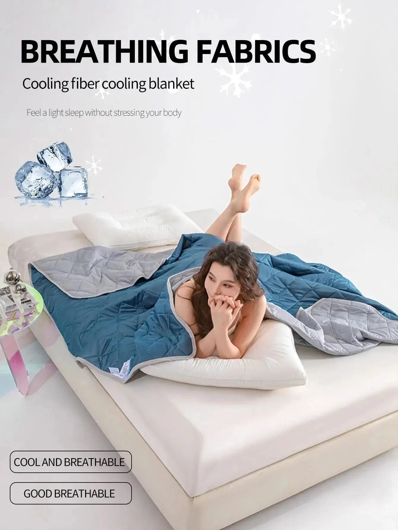 Breathable summer quilt with soft texture, floral stitching and durable edges.

