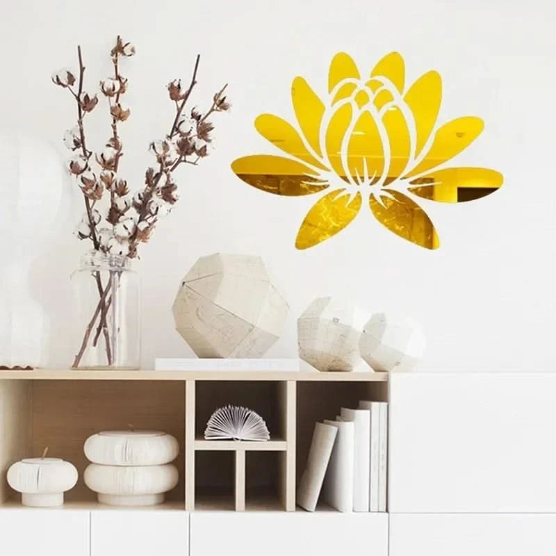 Lotus flower wall decal for bedroom or living room