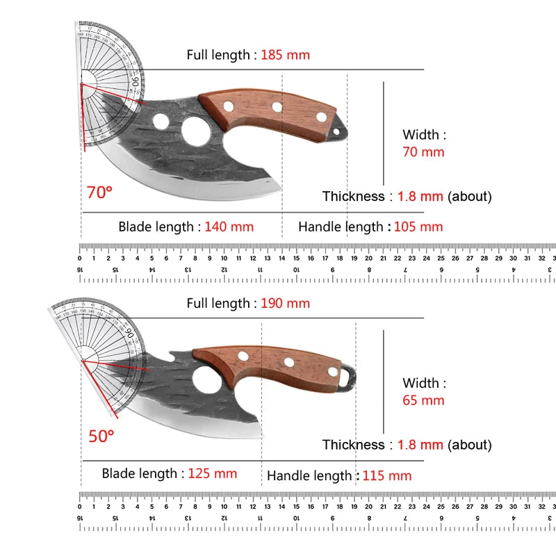 Stainless steel BBQ cleaver for meat and vegetables