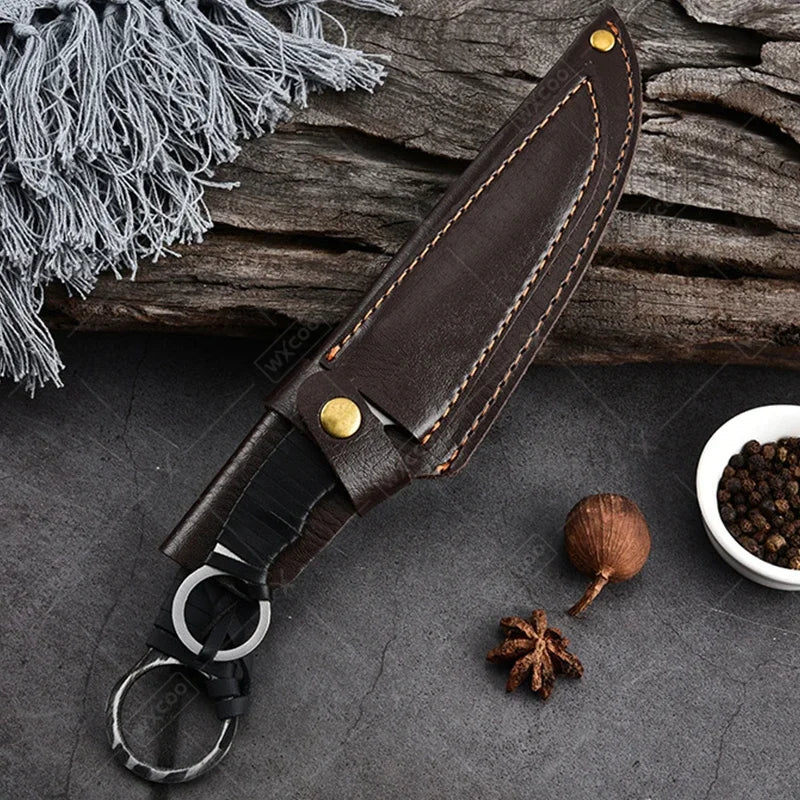 Boning knife cutting meat with precision

