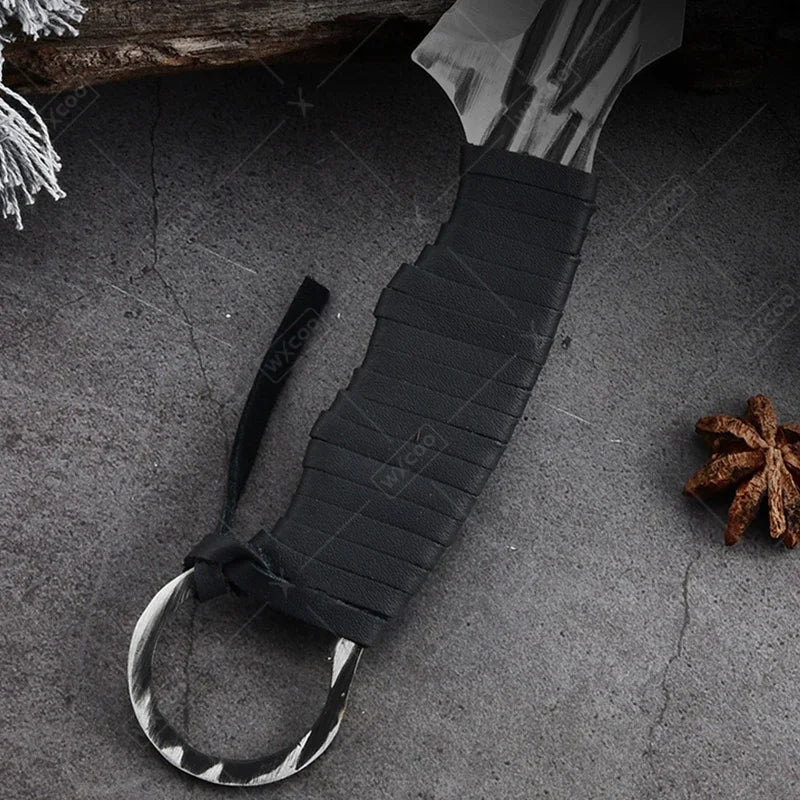 Cleaver knife from Arthaya slicing beef

