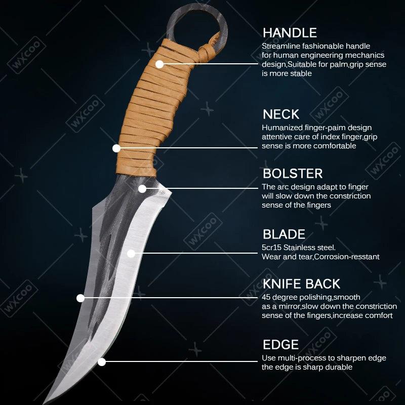 Complete Arthaya knife set with stainless steel handles


