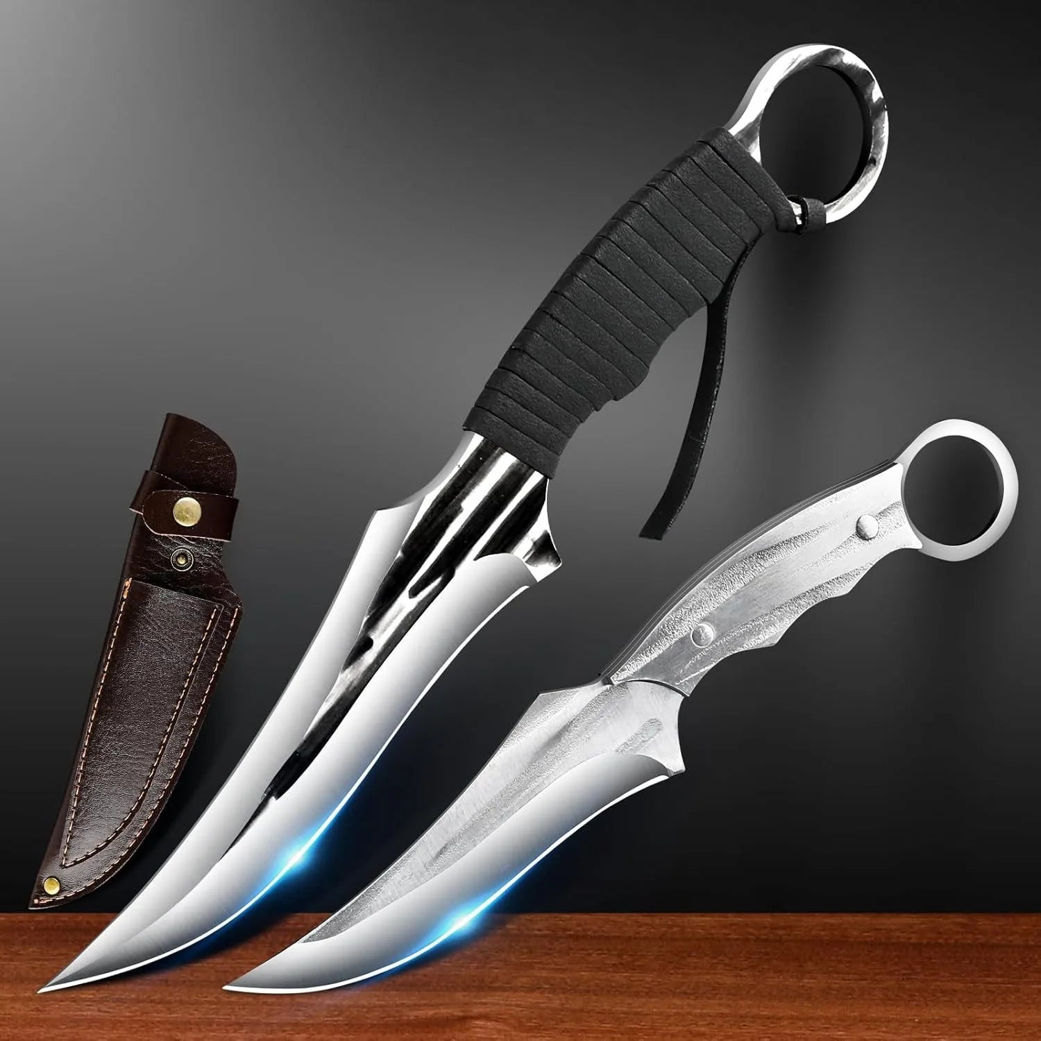 Arthaya outdoor knife set with sheath for camping and BBQ

