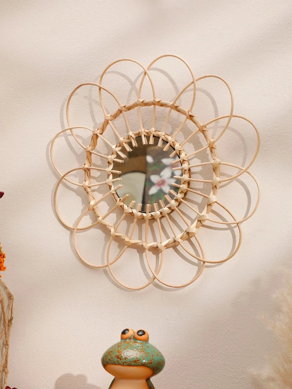 Bohemian style wall-mounted mirror