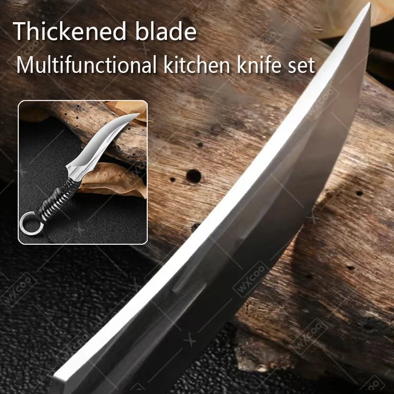 Stainless steel meat cutting knife for BBQ and outdoor cooking

