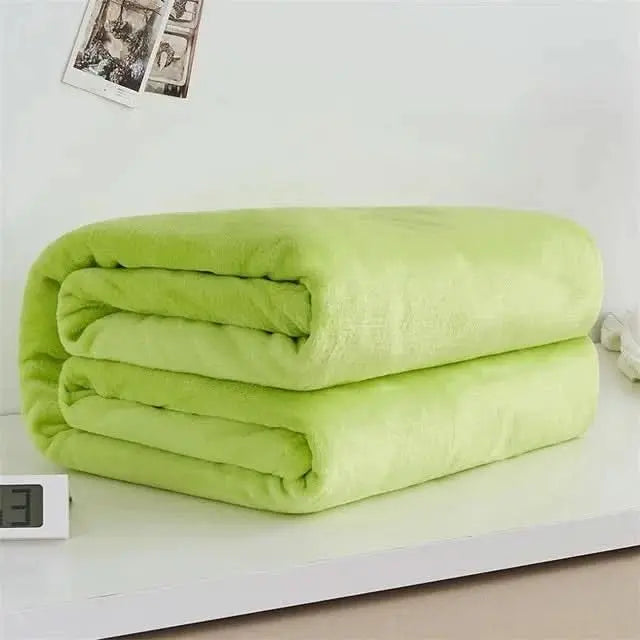 Minimalist flannel fleece blanket in single-tone style, made for soft comfort.