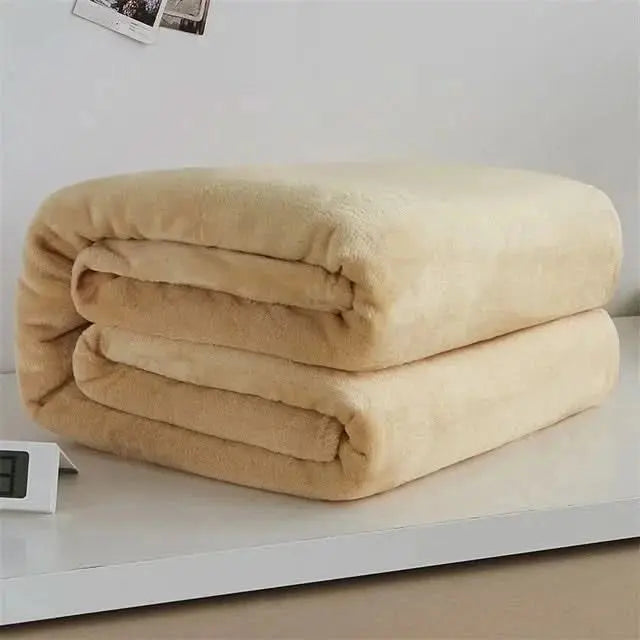 Perfect layering blanket for any season, soft coral fleece with a gentle touch.

