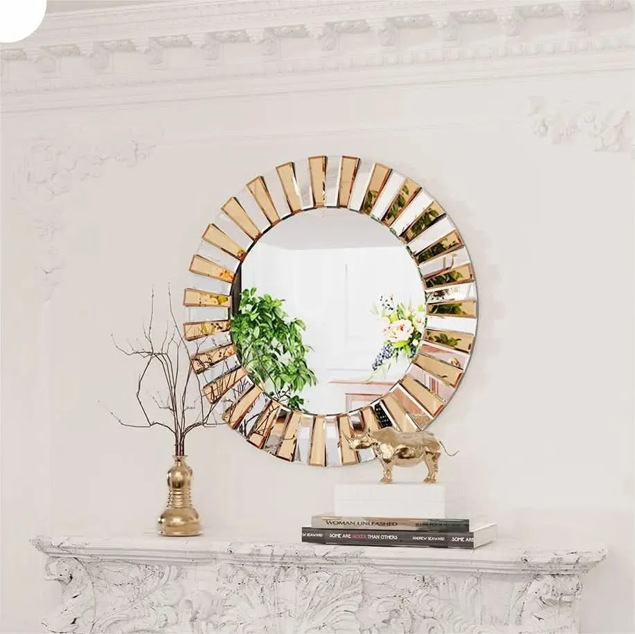 Accent wall mirror with elegant design

