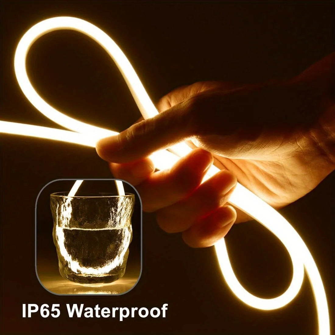 Flexible dimmable neon light tape for room décor

