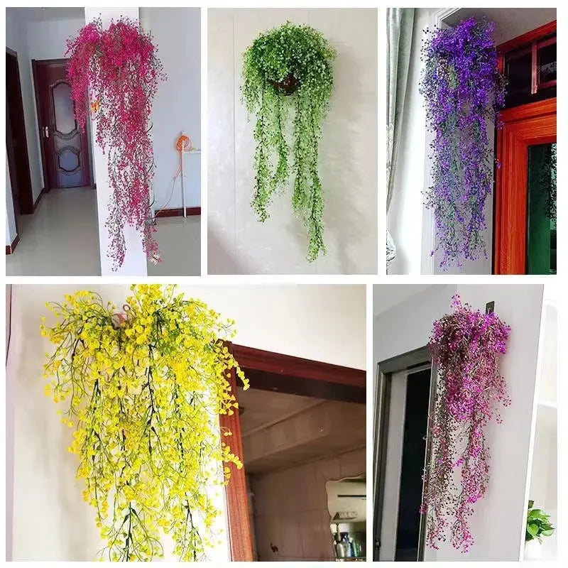 Decorative rattan pot for indoor or balcony use