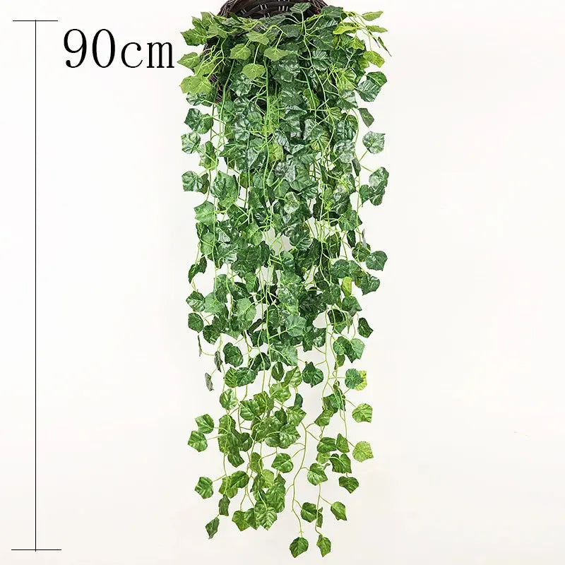 Vintage hanging wall planter with woven finish