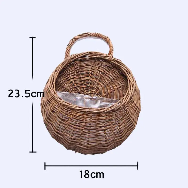 Rustic hanging flowerpot for cottage-style decor

