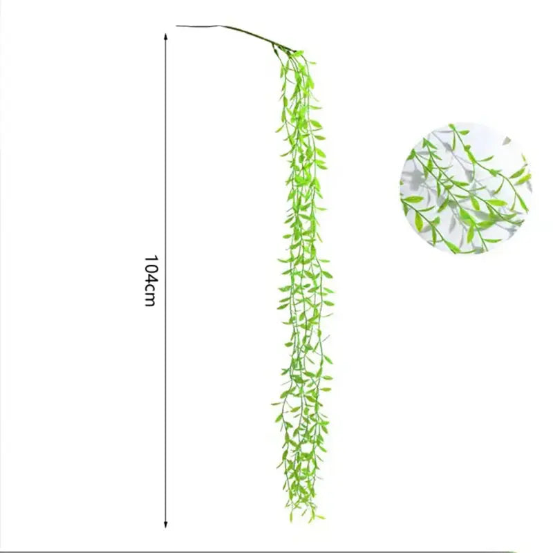 Natural rattan wall container for herbs and plants