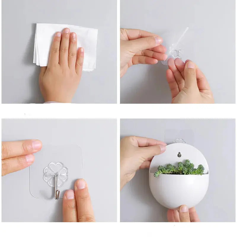 Hanging plastic flower pot for indoor décor